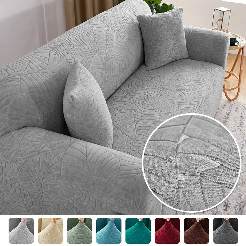 Waterproof Jacquard Sofa Covers 1/2/3/4 Seats Solid Couch Cover L Shaped Sofa Cover Protector Bench Covers
capa de sofá elástica impermeávil.